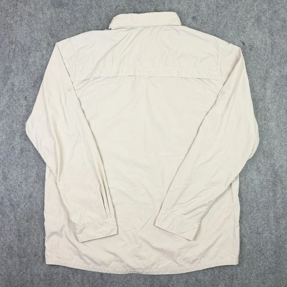 Men's The North Face Hiking Technical Trail and Utility Shirt Size Large Cream